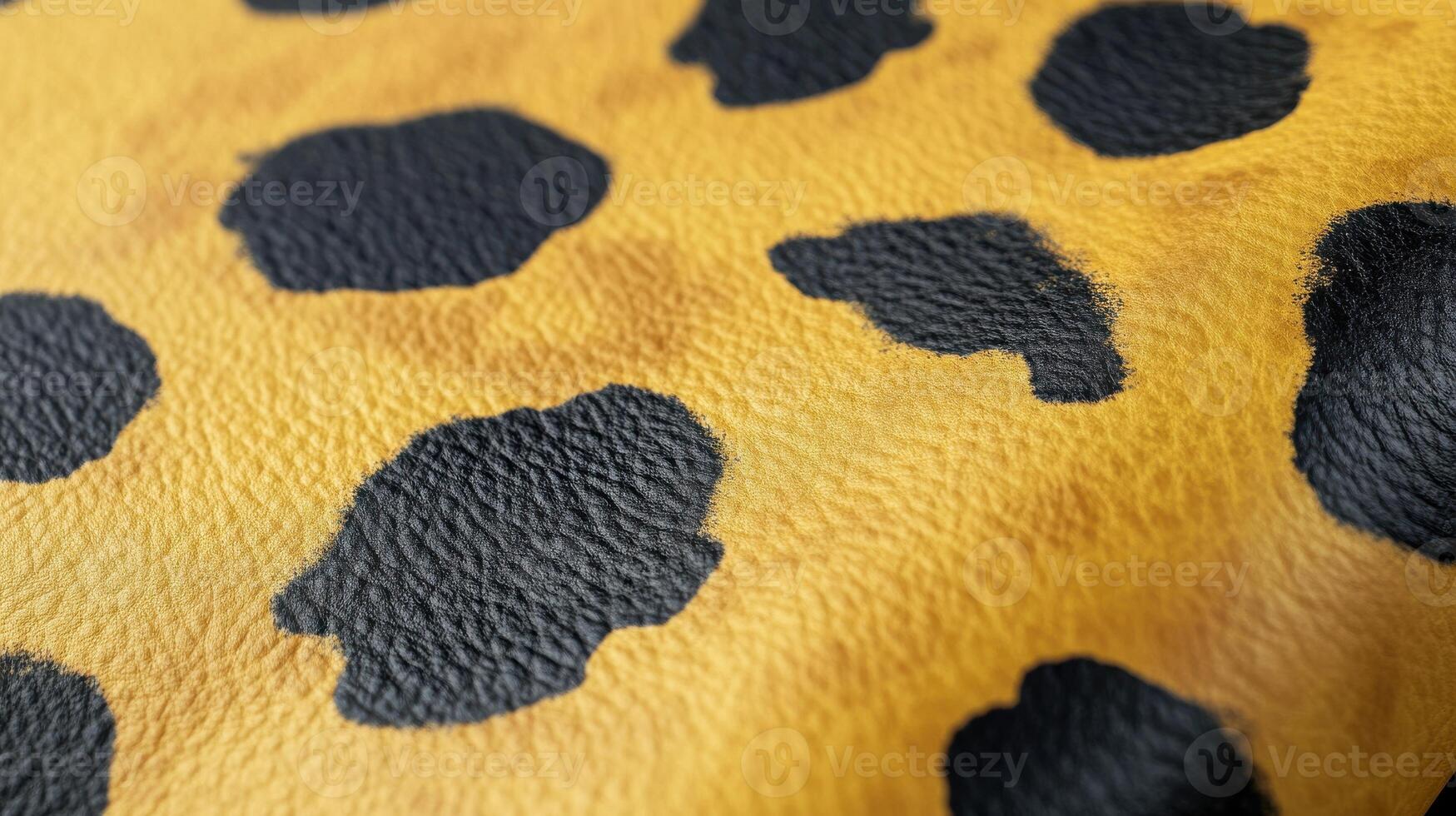 Close-up view of animal print pattern on yellow and black leather surface photo