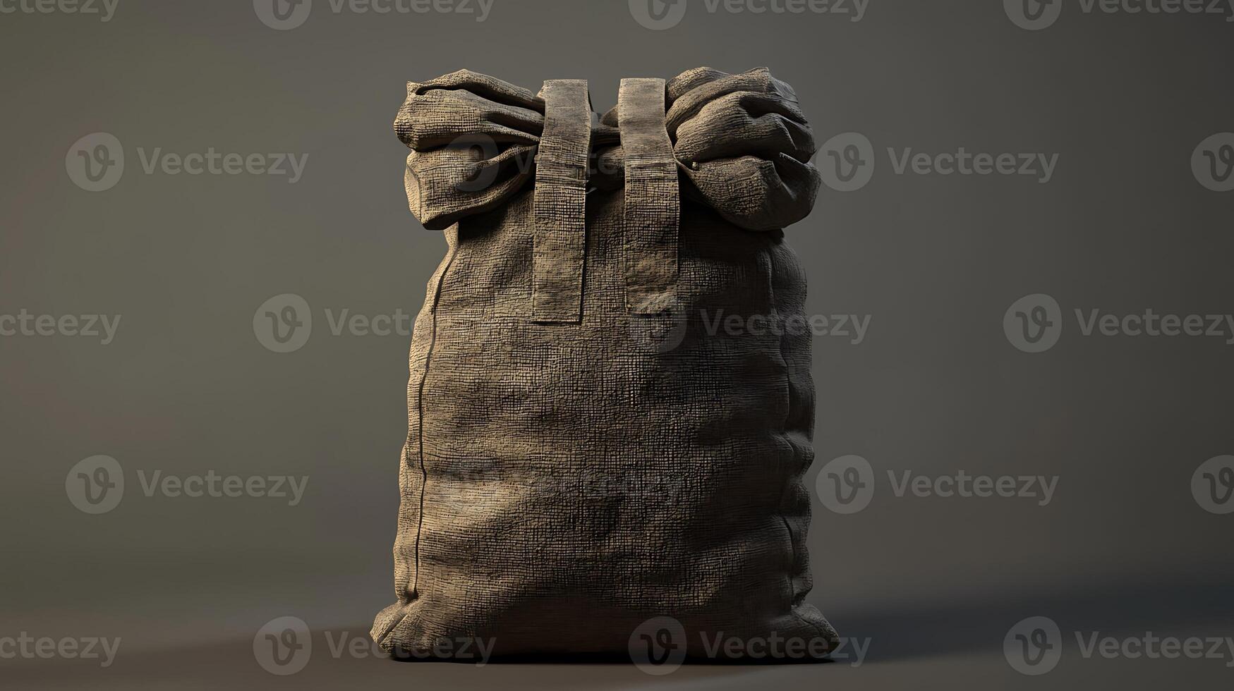 a bag made of fabric with a bow on it photo