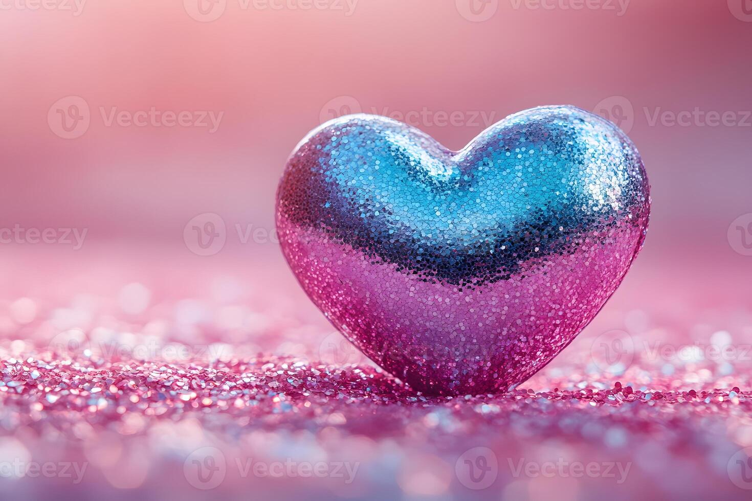 Glittery Heart for Valentine's Day Romance and Love-Themed Designs photo