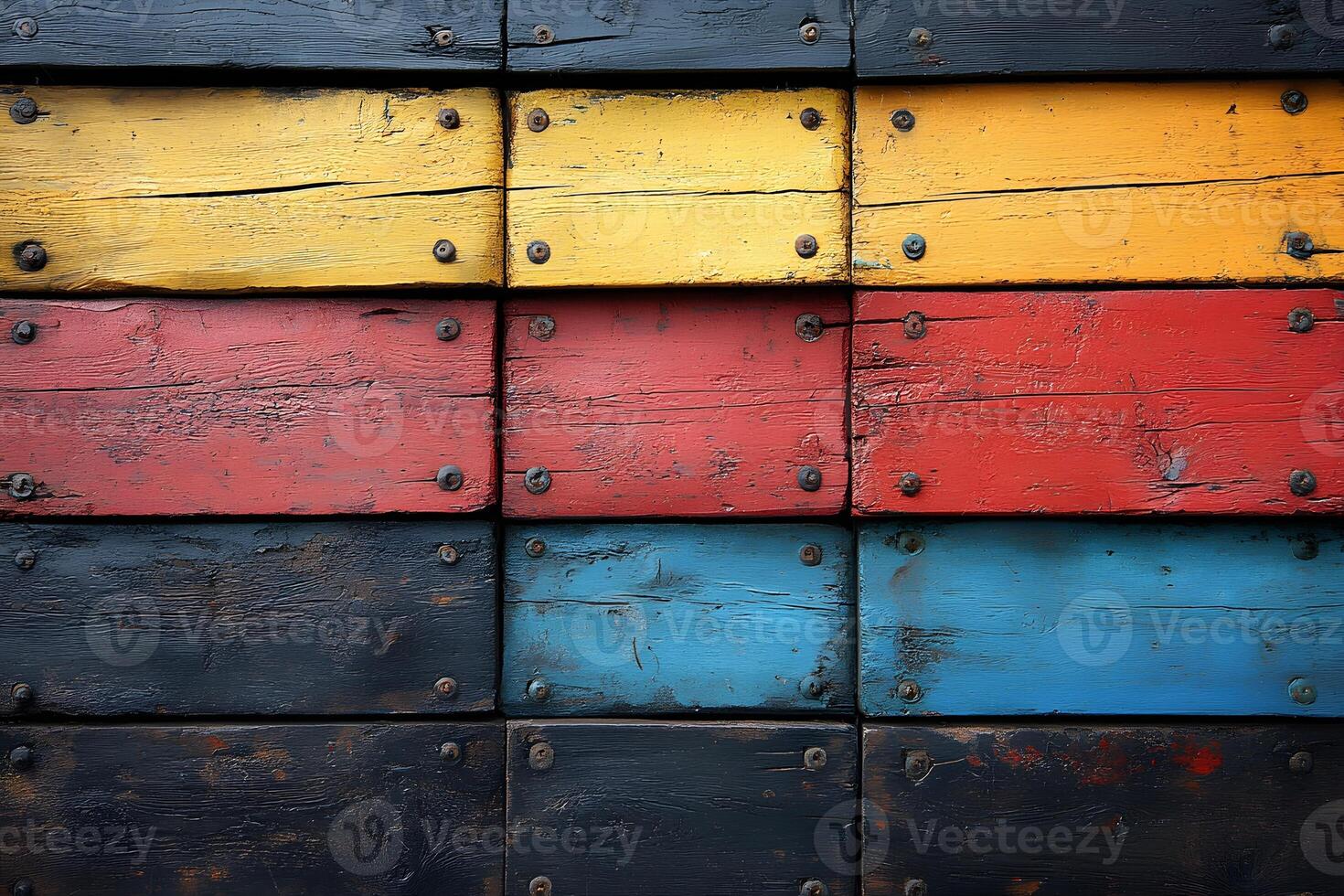 Colorful Wooden Planks for Rustic Background Design and Creative Projects photo