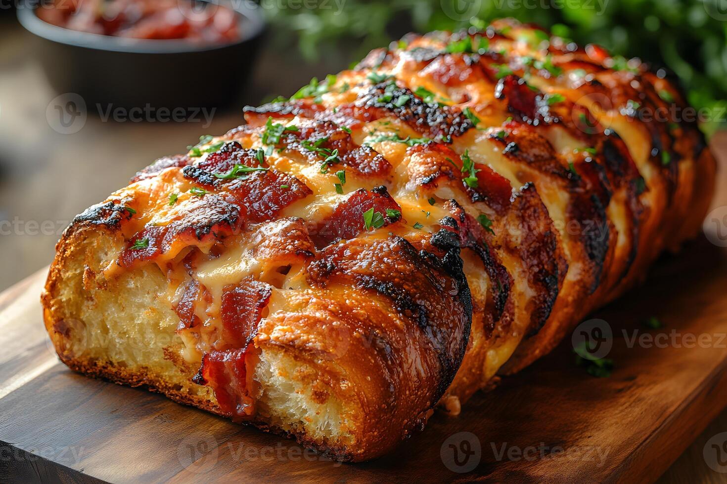 Crispy Bacon and Cheese Pull-Apart Bread for Gourmet Snacks and Parties photo