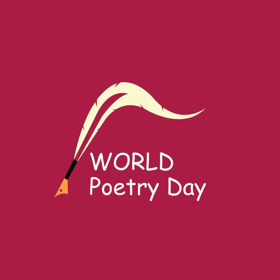 illustration graphic of the quill is writing, perfect for international day, world poetry day, celebrate, greeting card, etc. vector