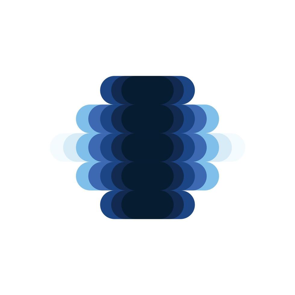 Logo blue fusion unique design with blank background vector