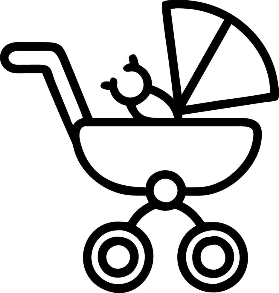Floating baby stroller and pacifier vector