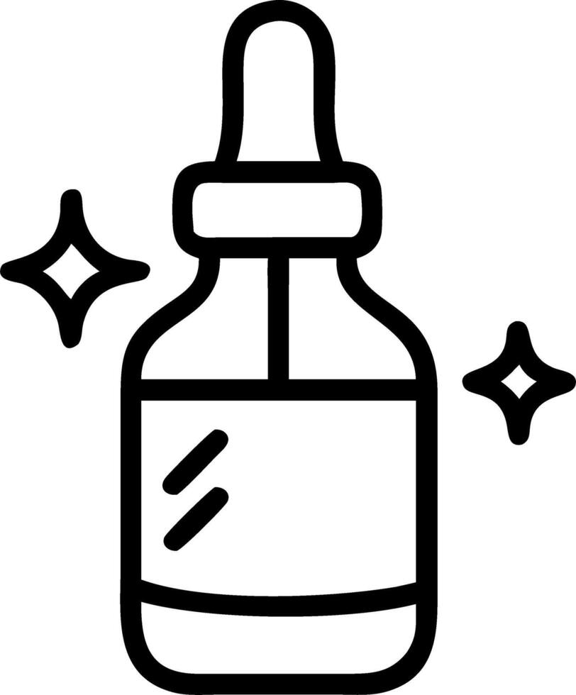 Floating face serum and dropper vector
