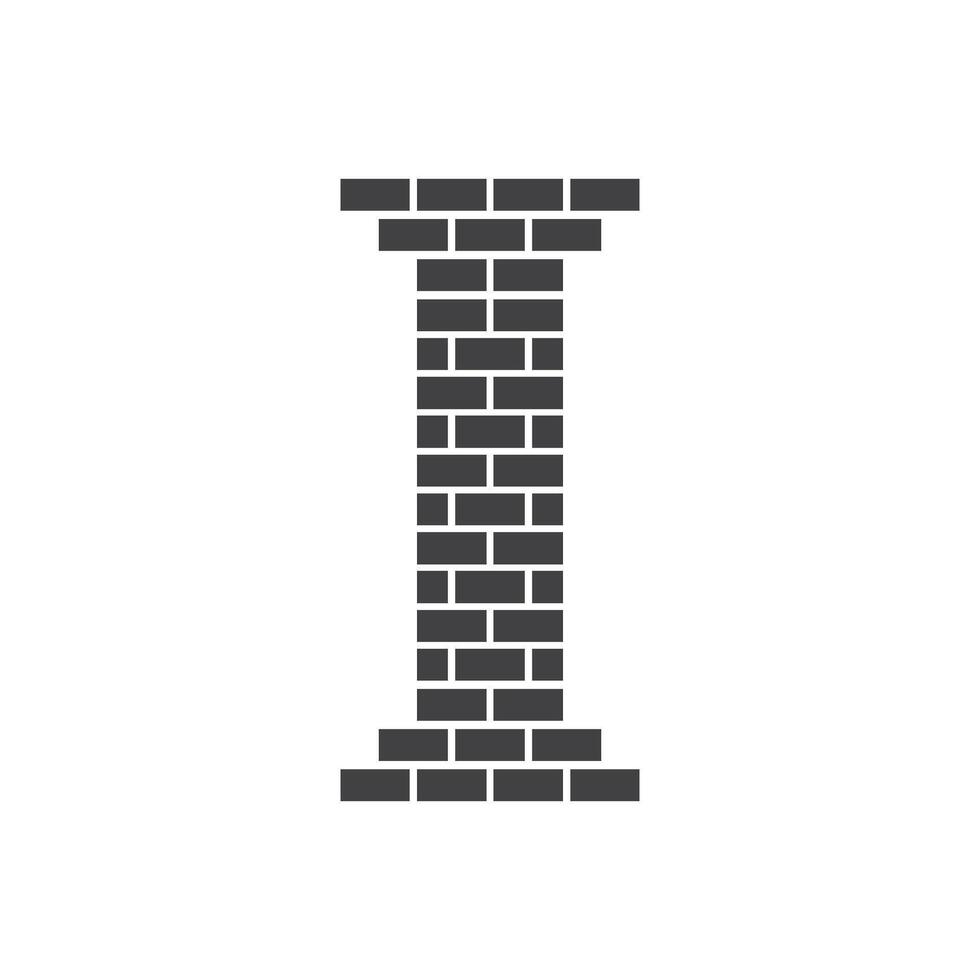 pillars made of bricks vector