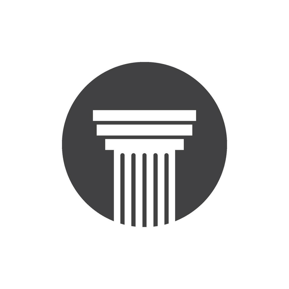 pillar with round black shadow vector