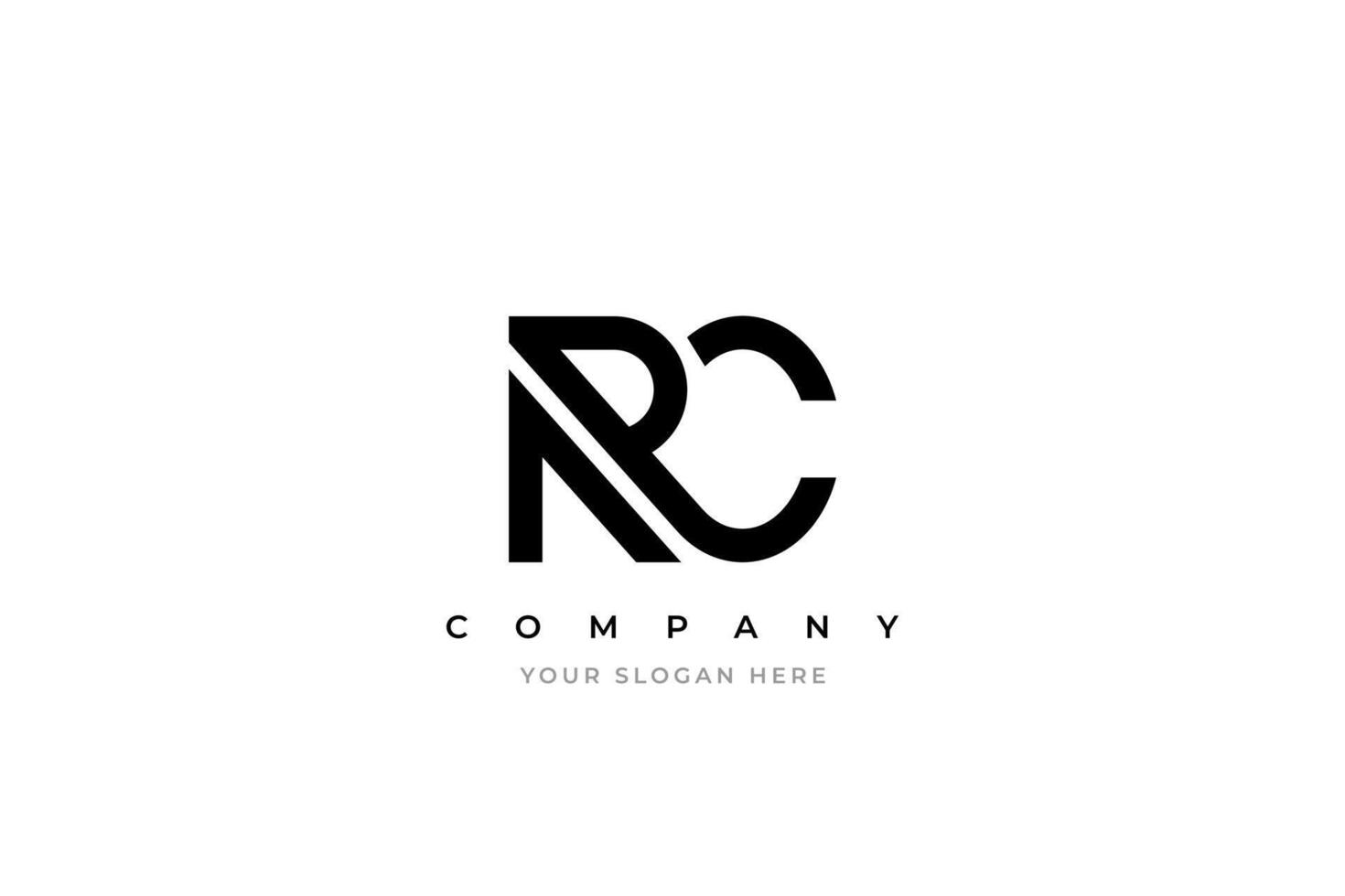 Initial RC Monogram Logo Design vector