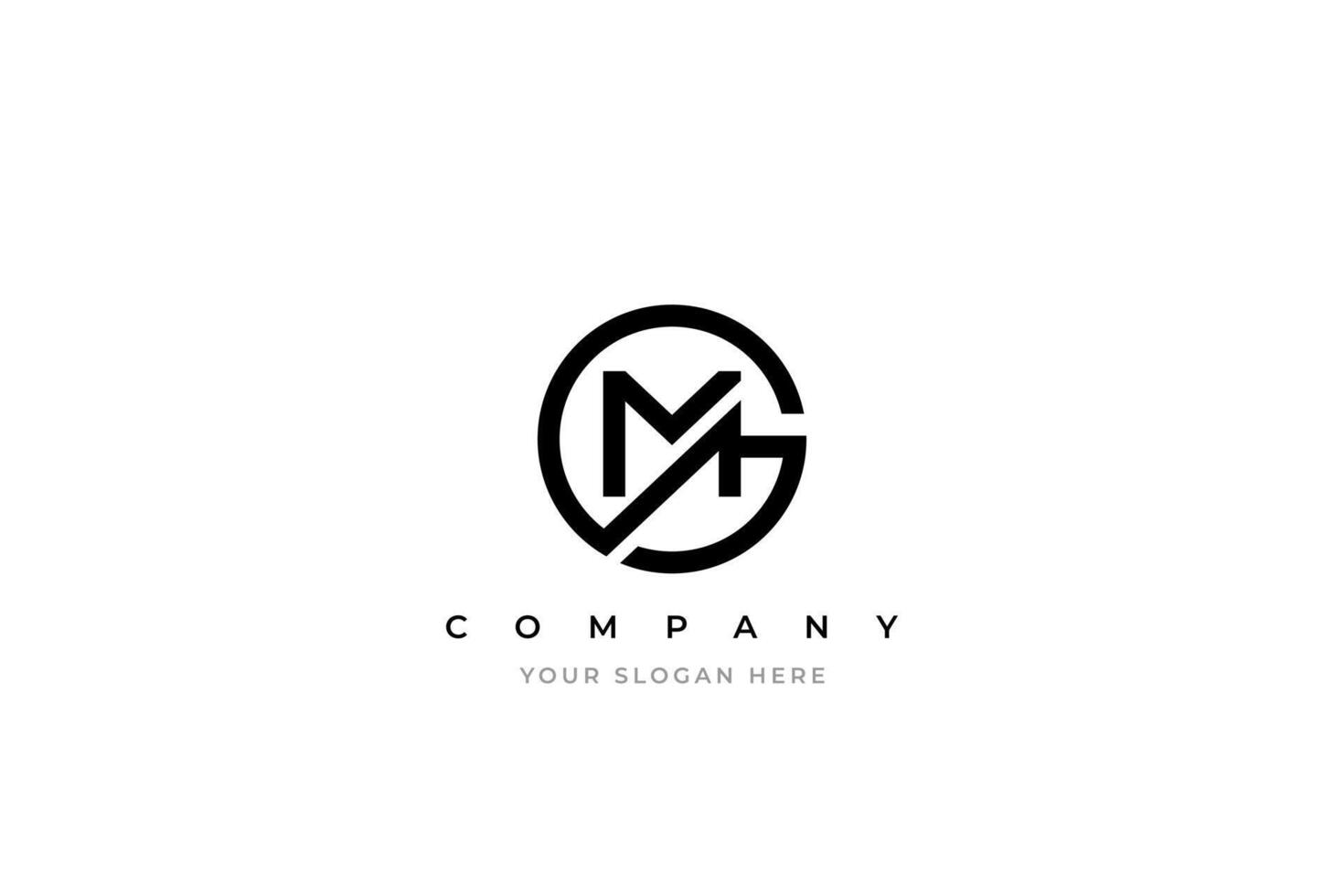 Simple MG or GM Monogram Logo Design vector