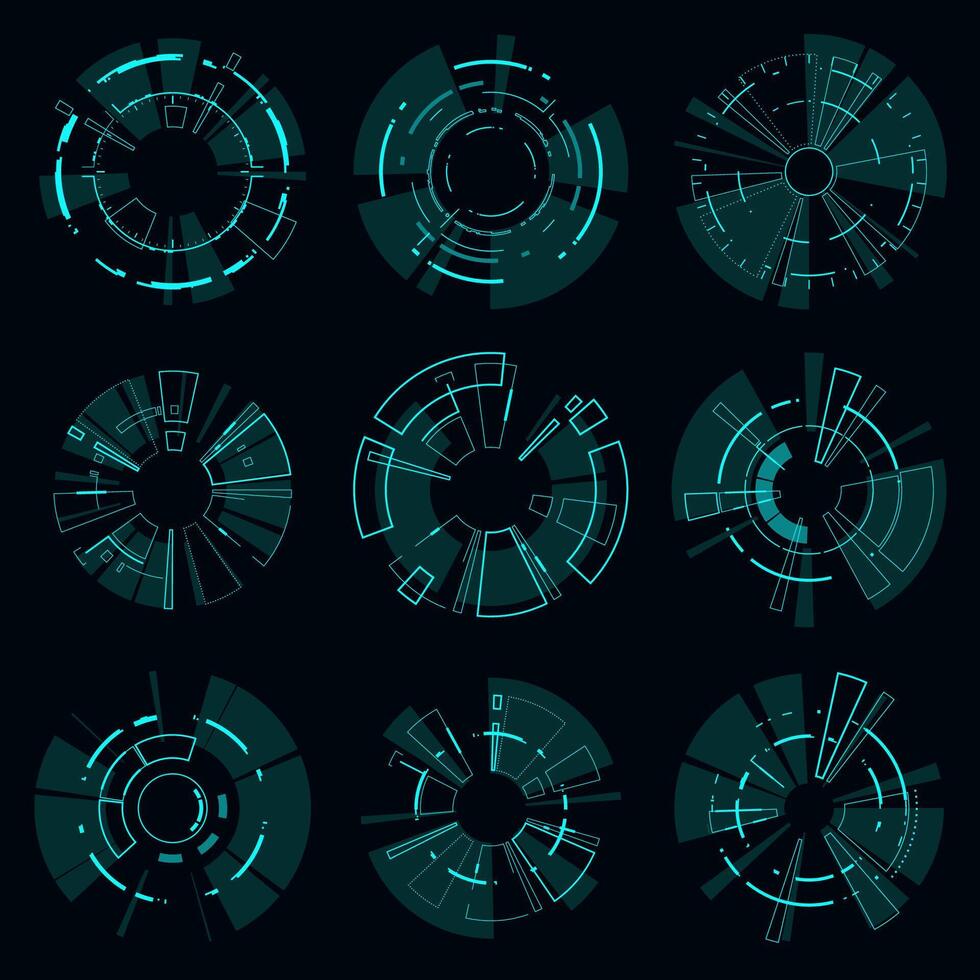 Frame HUD technology cyberpunk design element. Technology Hi-tech element. vector