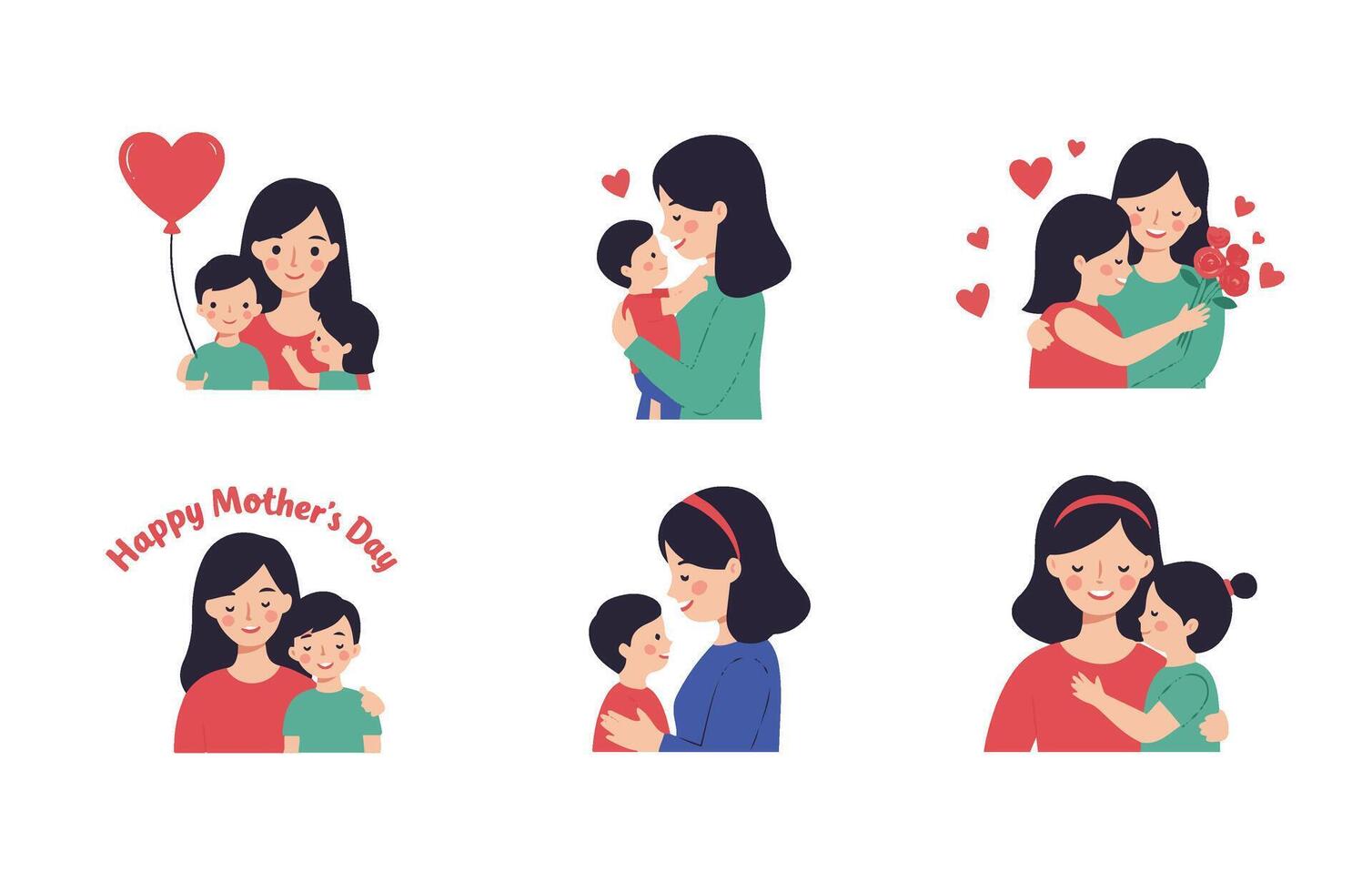Uplifting Mother-Child Bond Illustration vector