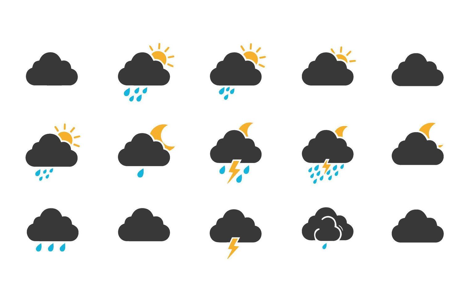 Professional Weather Icons for Designers vector