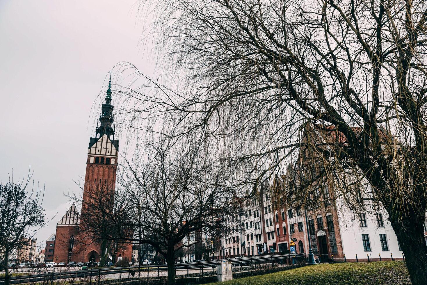 Elblag, Poland, February 2020, handsome Living town buildings, modern urban downtown photo