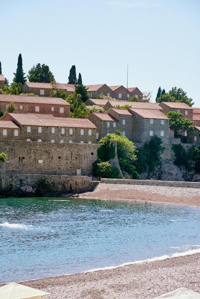 Sveti Stefan, Montenegro, June 2024, nice Living city landscape modern urban panorama photo