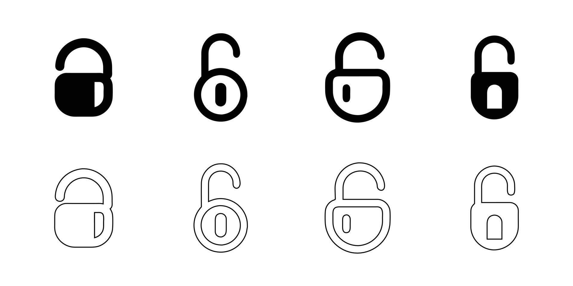 lock Icons Set vector