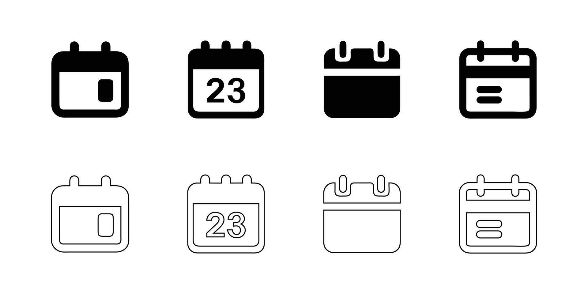calendar Icons Set vector