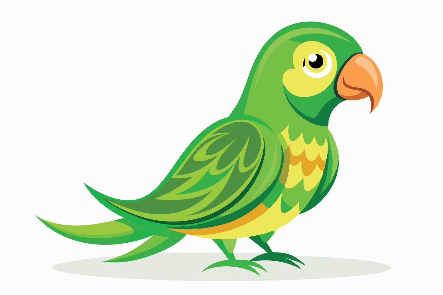 Lime Light A Green Parrot's Stand vector