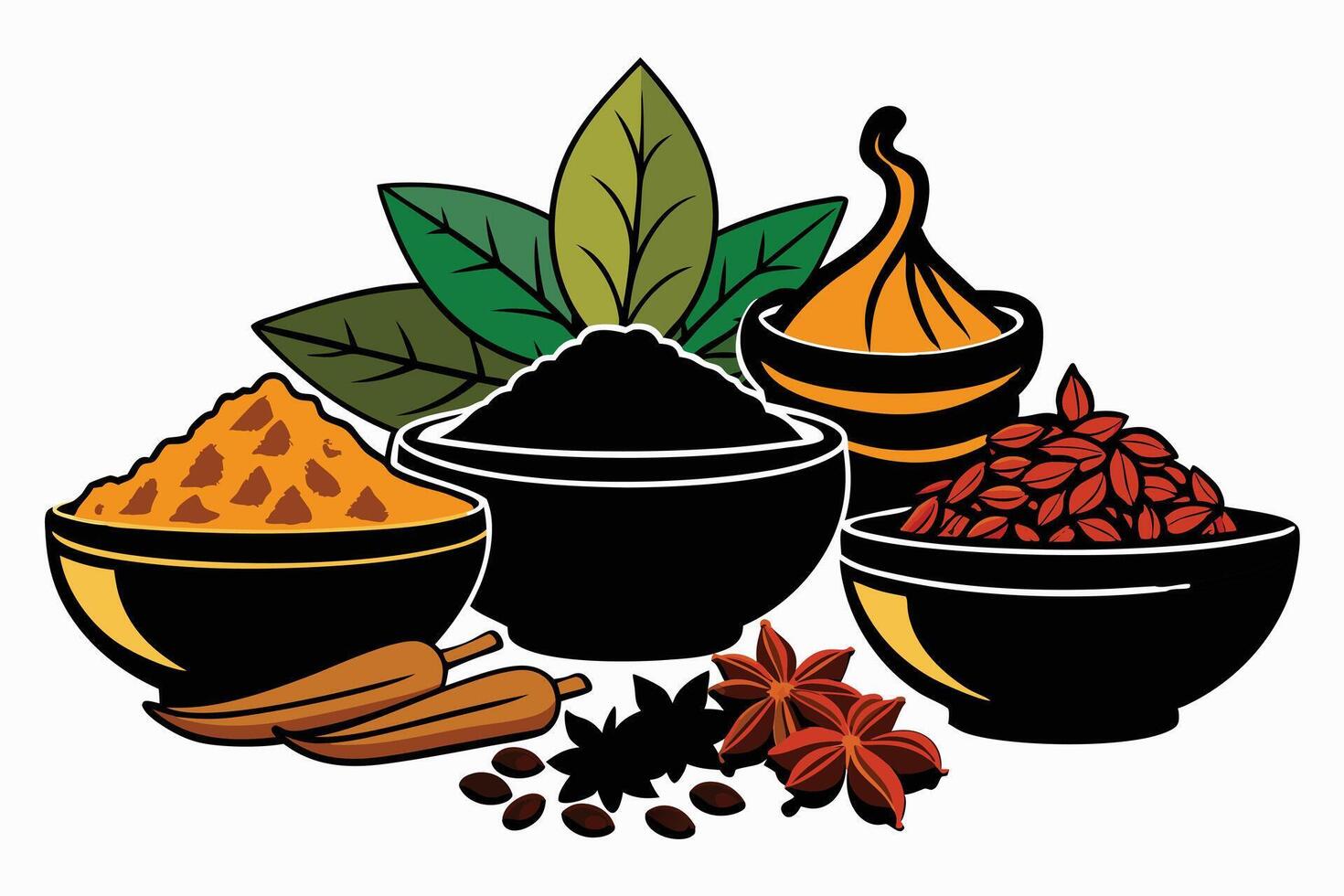 Flavors of India A Spice Odyssey vector