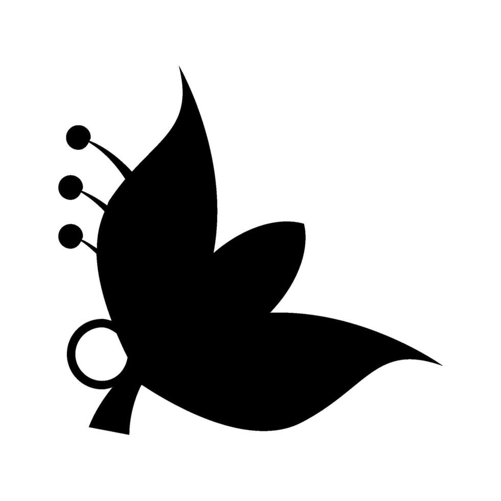 illustration of spiny black curved leaves vector