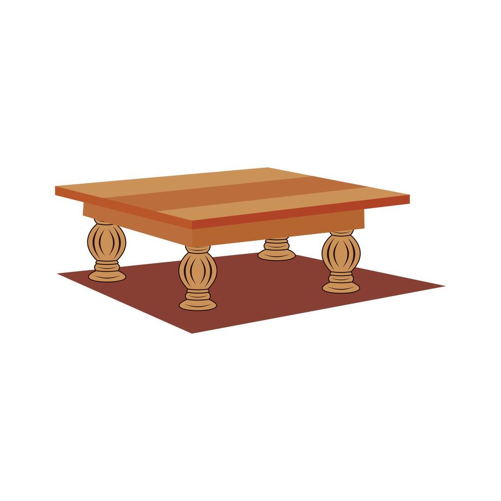 Wood table top on isolated background Tables furniture of wood, interior wooden desks vector