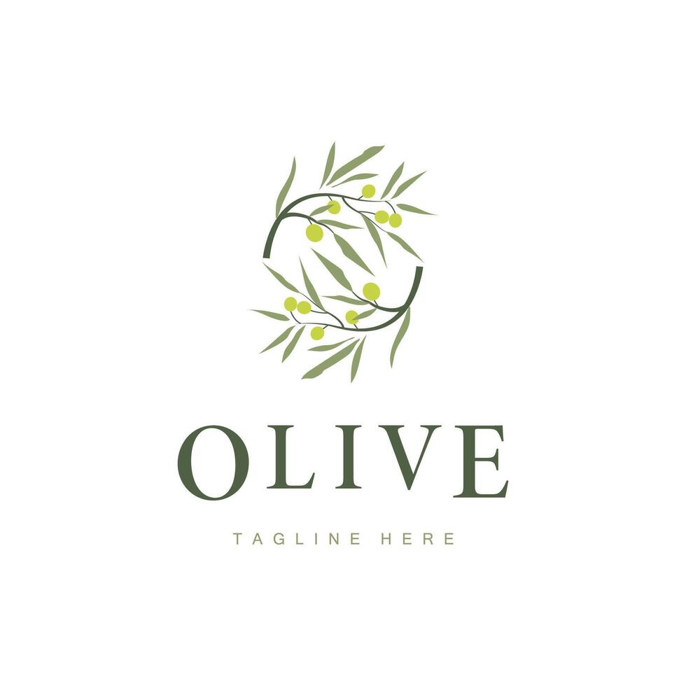 olive logo design business brand template vector