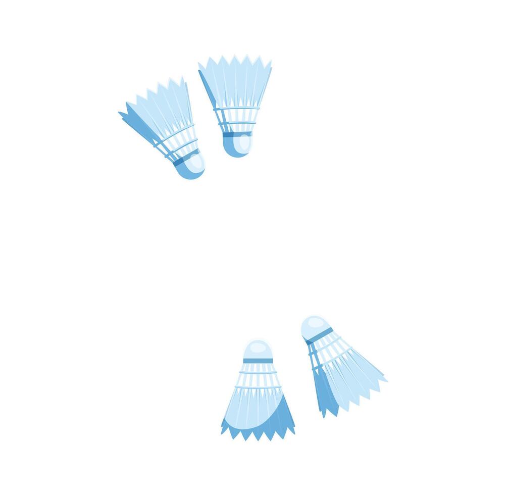 Cartoon quote mark as badminton shuttlecocks vector