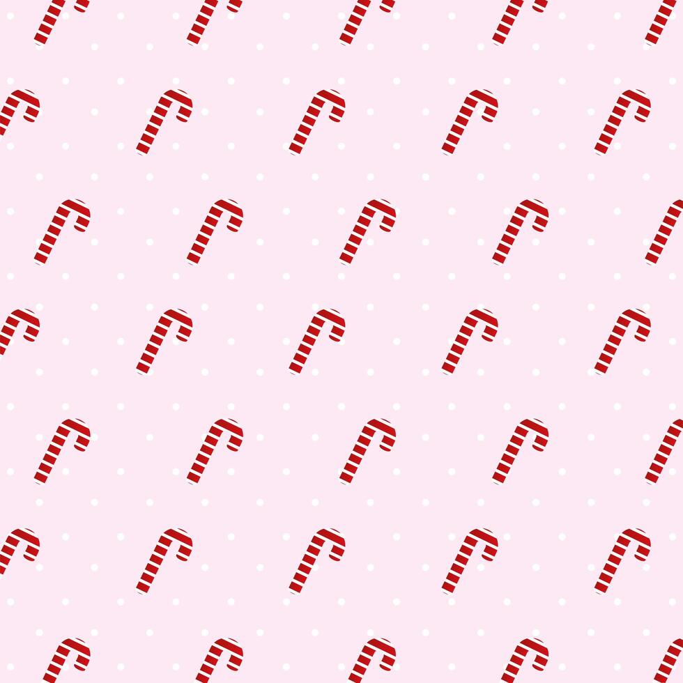 Christmas candy cane pattern background vector