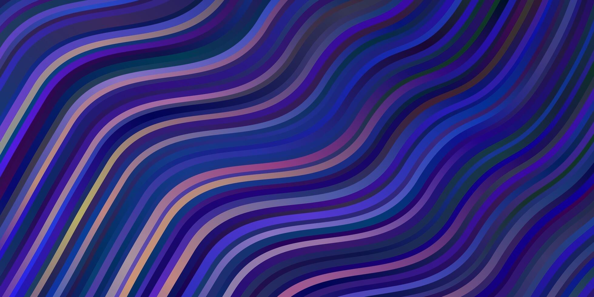Dark Blue, Red vector background with bent lines.
