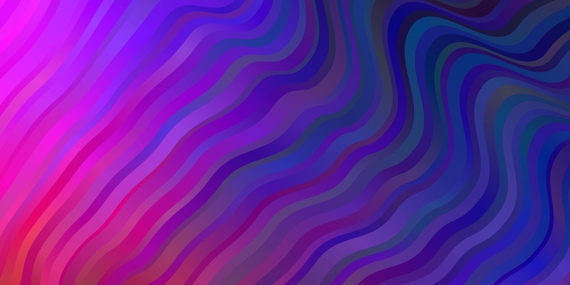 Dark Blue, Red vector background with bent lines.