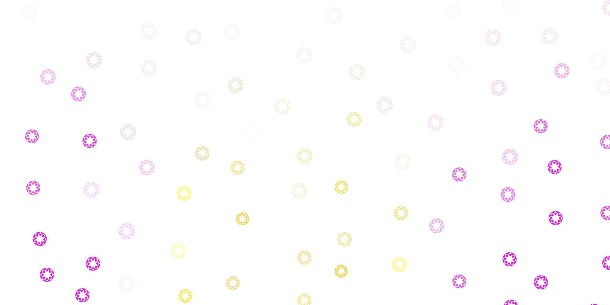 Light pink, yellow vector backdrop with dots.