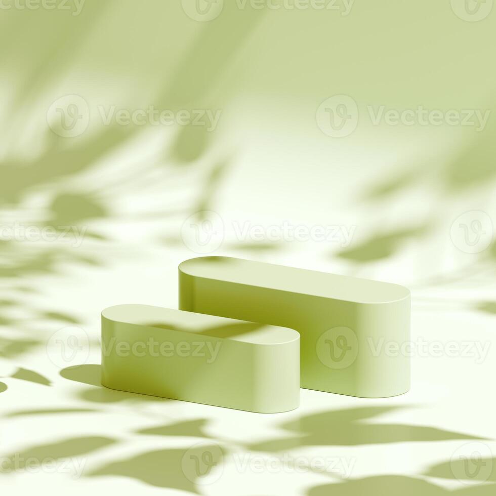 Mock up geometric shape podium for product design, minimal display. photo