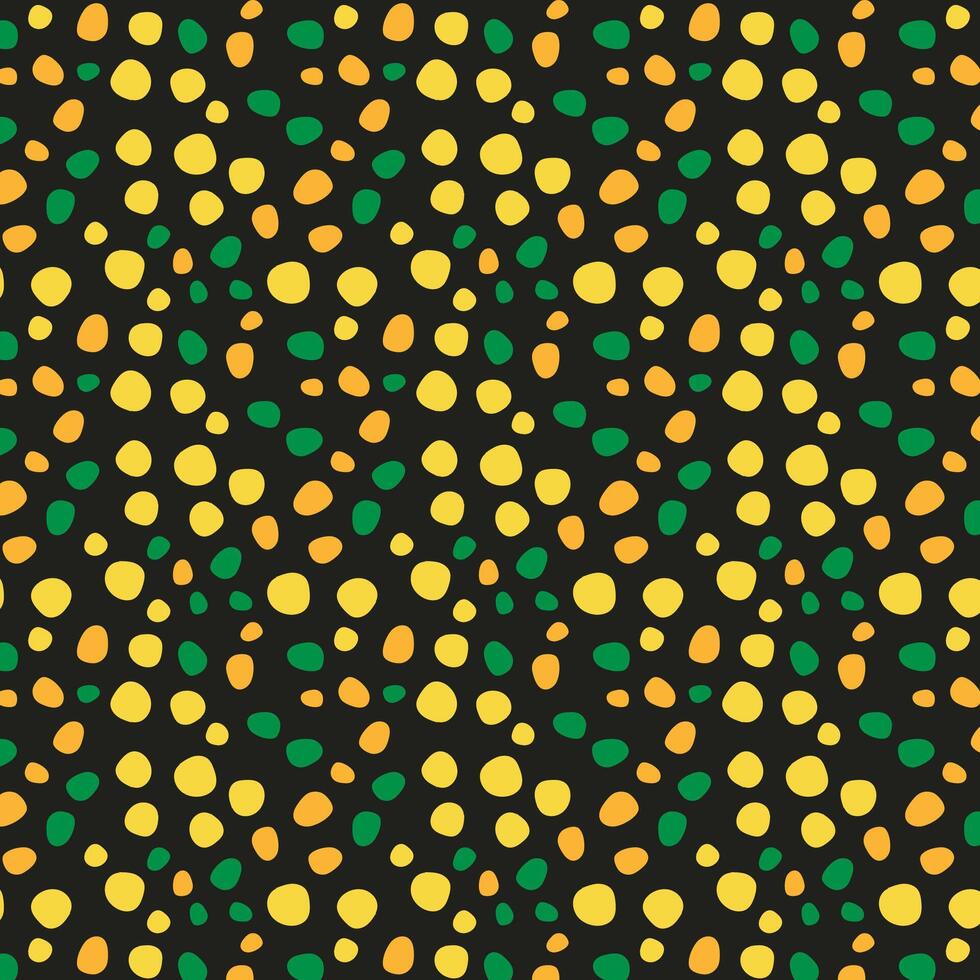 Seamless pattern with yellow and green polka dots vector