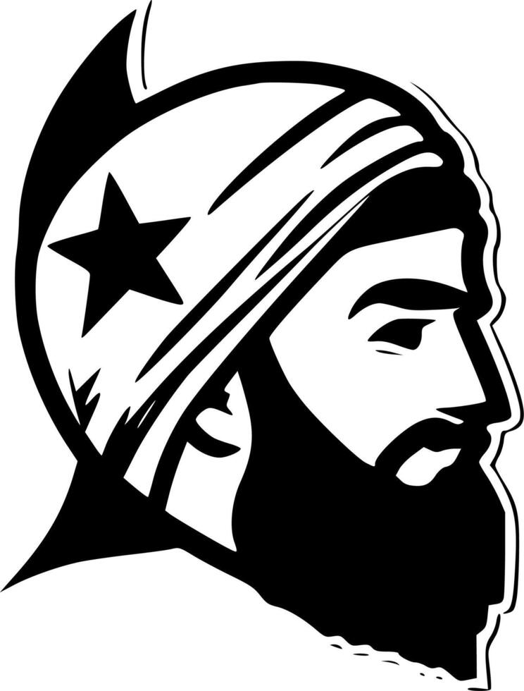Islam - Black and White Isolated Icon - Vector illustration