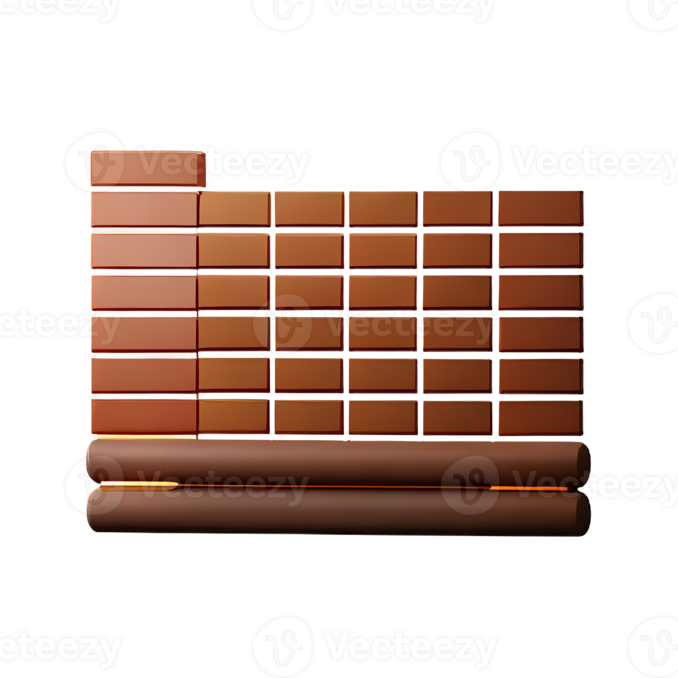 brick wall 3d rendering icon illustration png