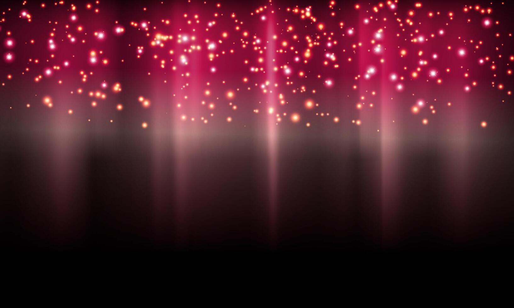 Abstract pink sparkle glitter bokeh smooth flare color on dark background. vector