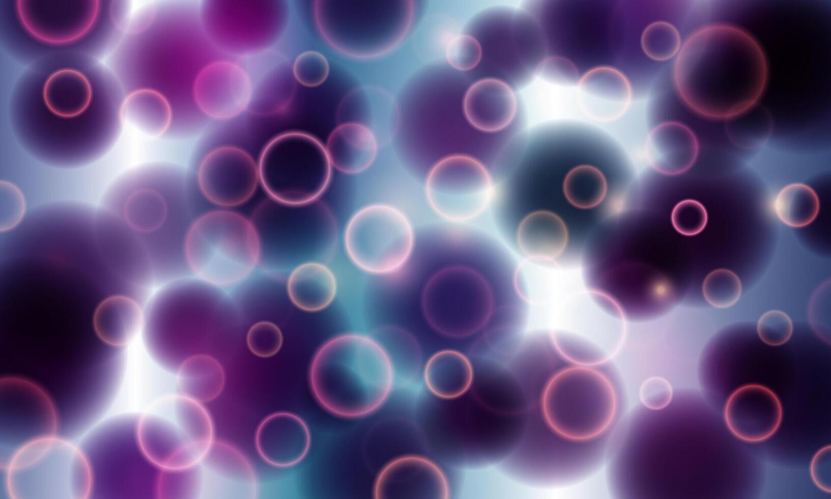 Abstract colorful blurred light bright background. circle bubbles pattern soft purple background. vector