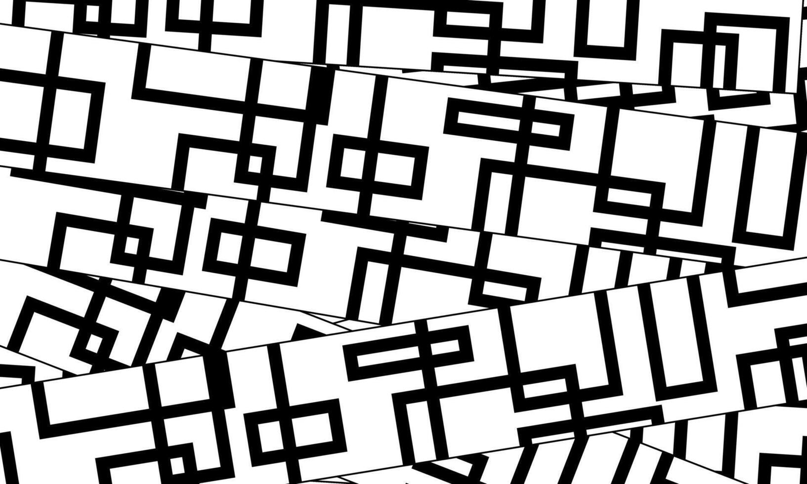 Retro black and white geometric pattern background, abstract square lines art. Japanese art. vintage wallpaper. vector