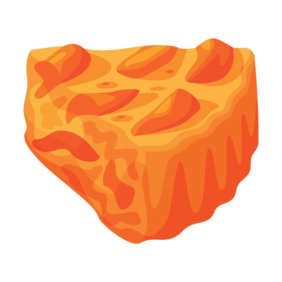 Cut Piece of Baked Pie with Sweet Apricot Filling and Shortcrust Pastry Illustration vector