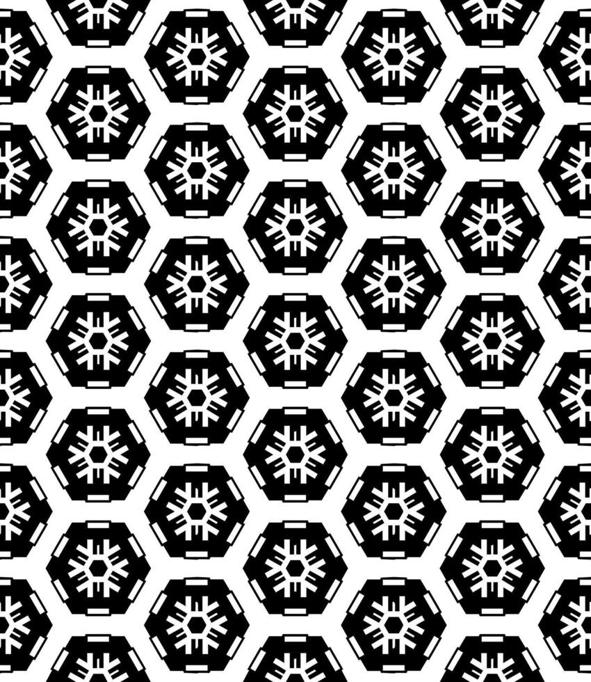 Black and white ornamental backdrop with infinite repeat vector