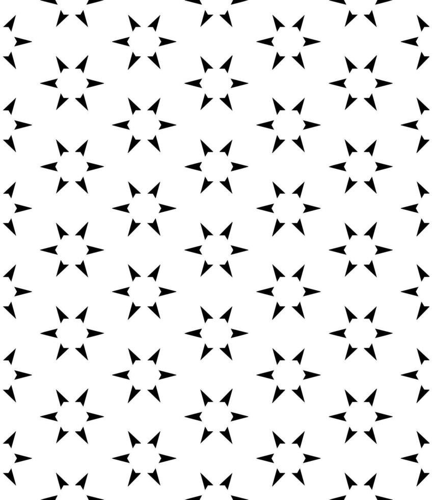 Black and white ornamental arrangement with infinite repeat vector