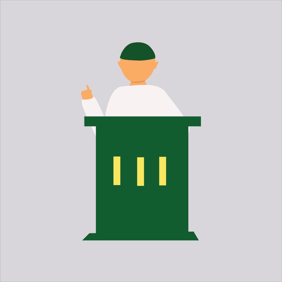 Muslims are preaching in the month of Ramadan vector