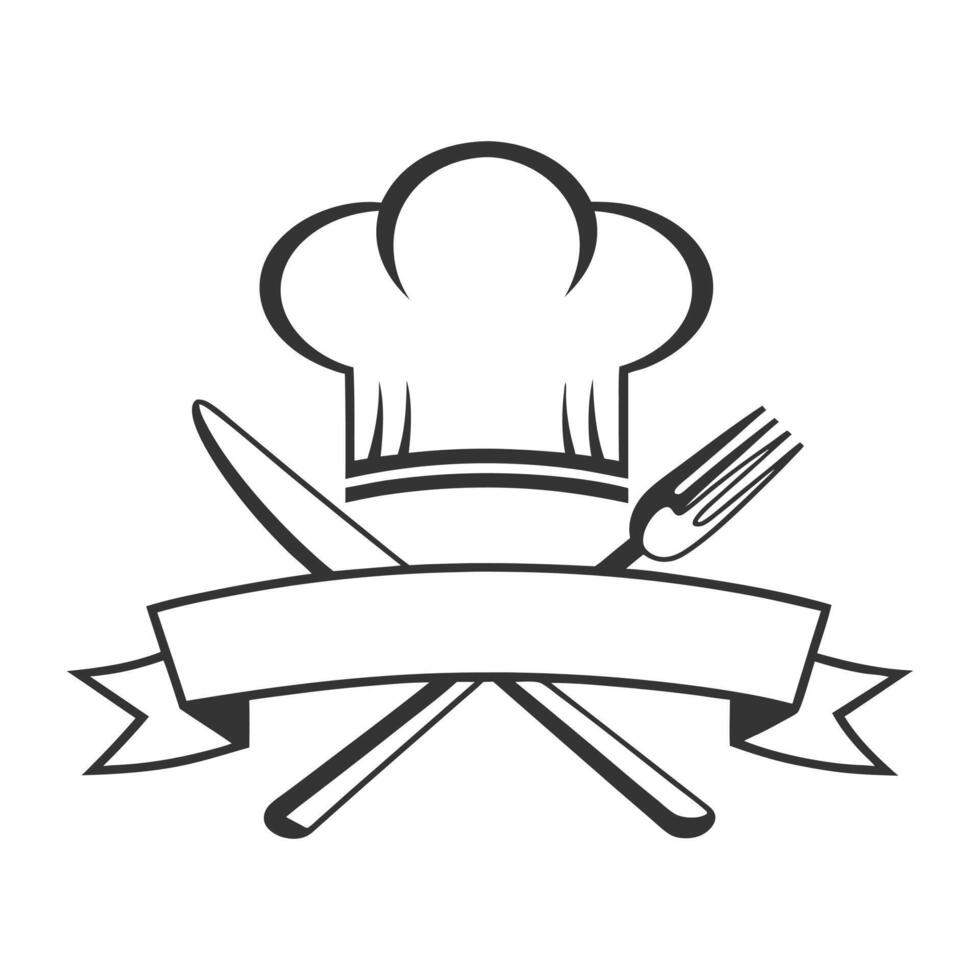 Culinary Badge with Chef Hat vector
