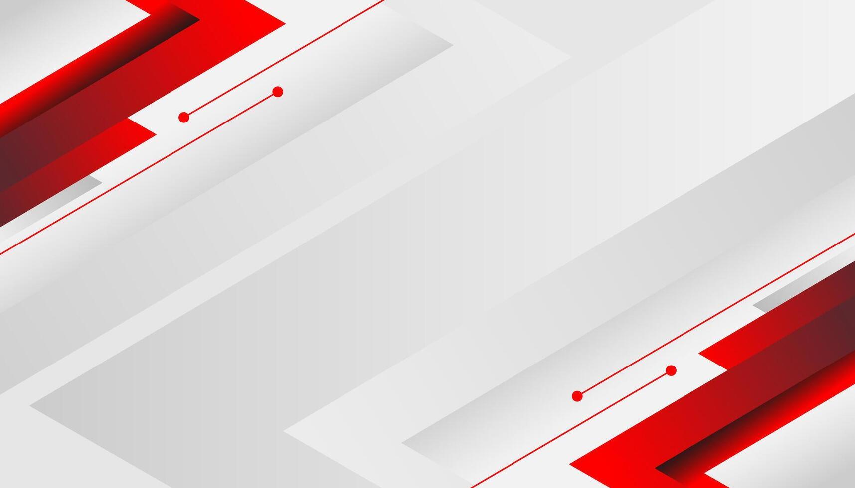 Red and white geometric abstract corporate business template. vector
