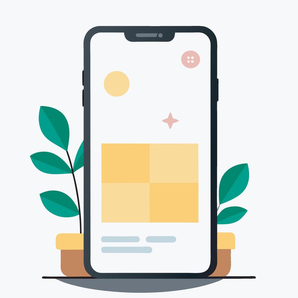 Mobile app design vector