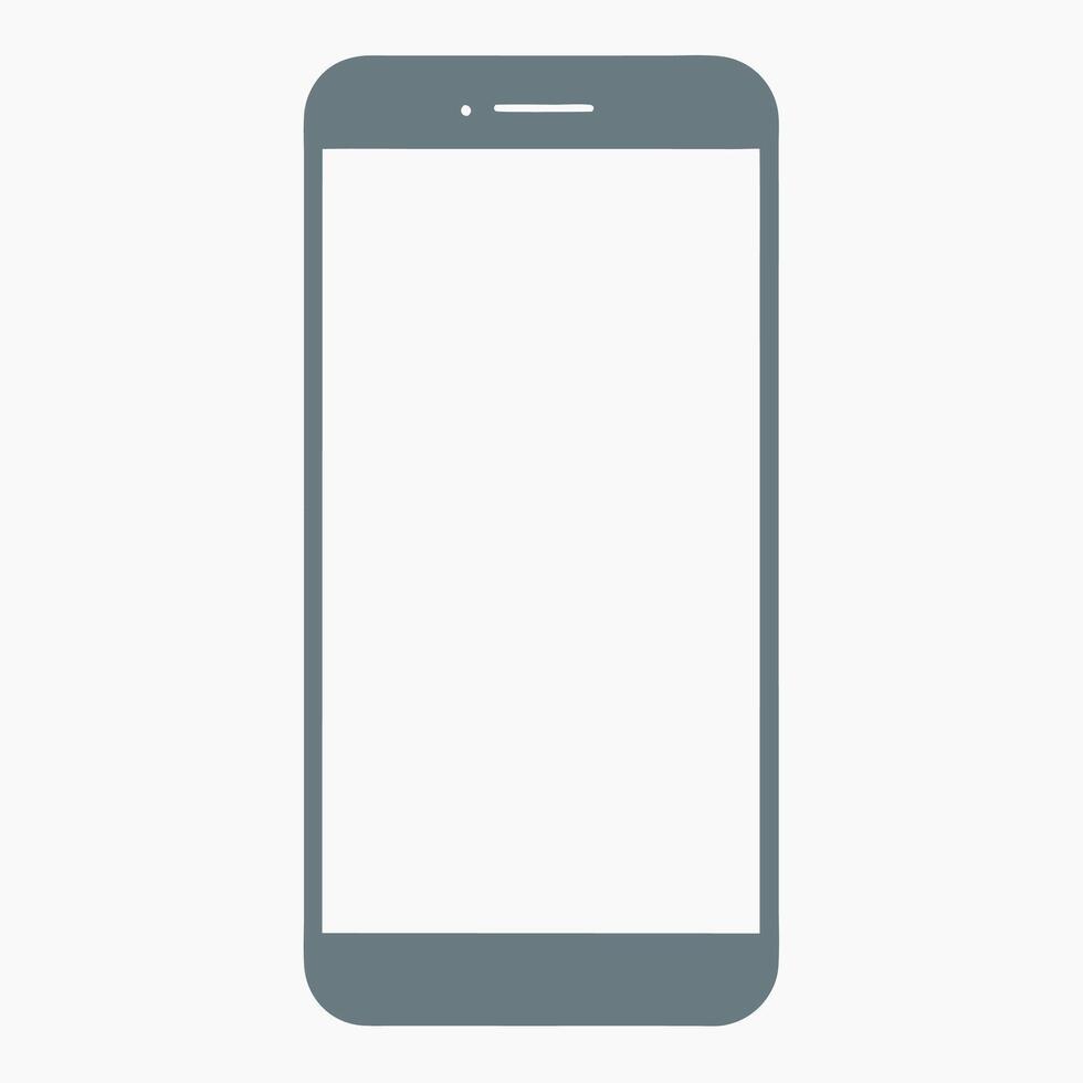 A smartphone with a blank screen on a white background vector