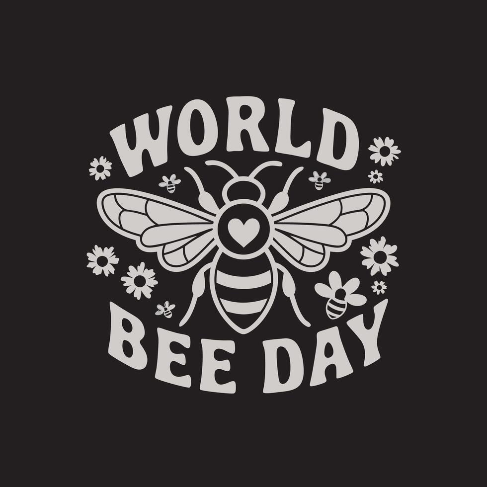 World bee day illustration vector