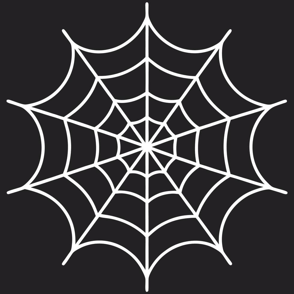 Spider web icon on black background vector