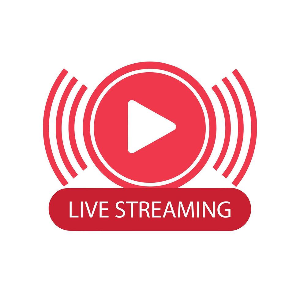 Live streaming player icon illustration vector