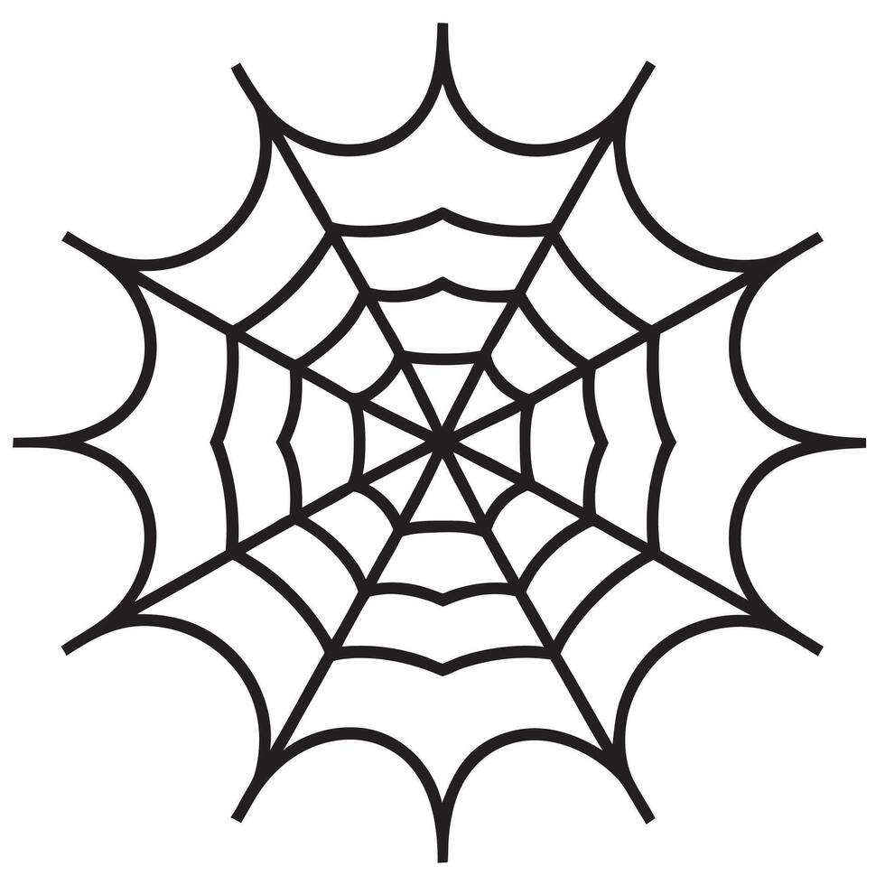 Spider web coloring pages vector