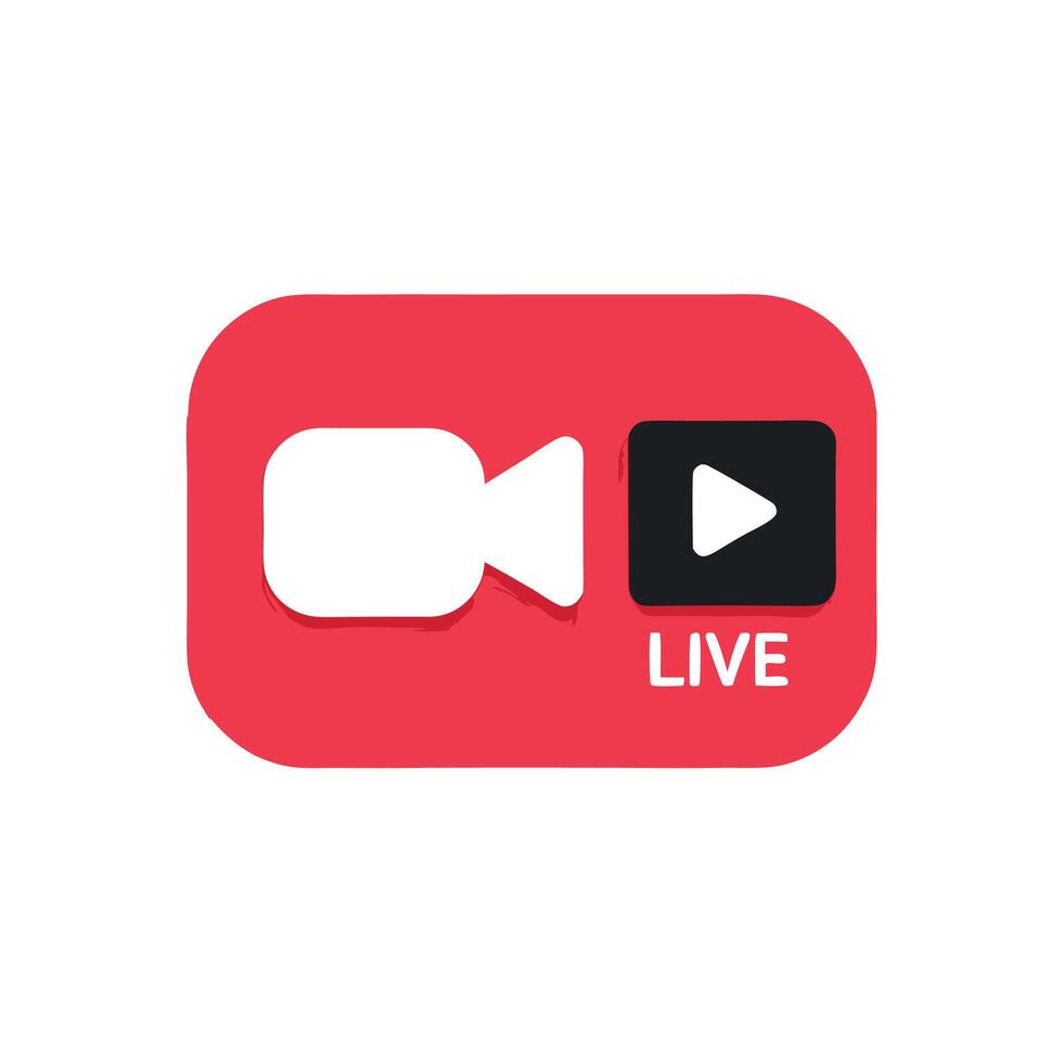 A player with the word live on it vector